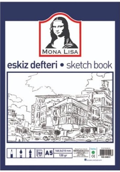 Mona Lisa Eskiz Defteri A5 50 Yaprak - 2 Adet