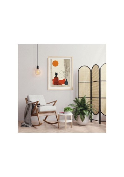 Poster Ahşap Çerçeveli Oturma Odası Salon Mutfak Dekoratif Tablo Çok Renkli - 812326283 Çok Renkli