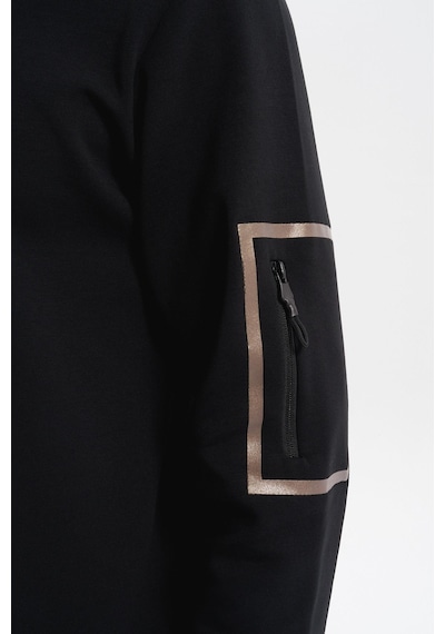 AR-MA Arma Erkek Slim Fit Dik Yaka Yarım Fermuar Pamuklu Sweatshirt Sol Kol Fermuar Cepli K30404685702 Siyah AR-MA Arma Erkek Slim Fit Dik Yaka Yarım Fermuar Pamuklu Sweatshirt Sol Kol Fermuar Cepli K30404685702 Siyah