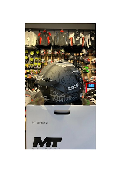 Mt Kask Ff126 Stınger 2 Tagger B2 Mat Şeffaf Vizörlü Siyah