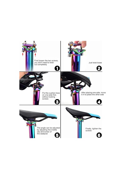 Xbyc 676 Düz 27.2mm X 350mm Sele Borusu Bisiklet Koltuk Borusu Alüminyum Rainbow Çok  Renkli