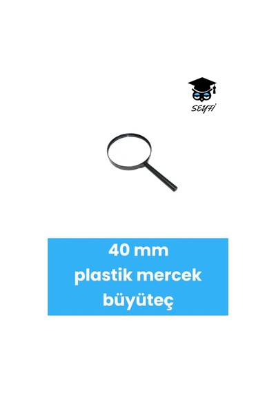 40 Mm Saplı Büyüteç Plastik Mercek