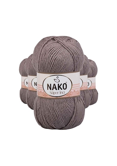 Nako 5 Adet Süper Inci El Örgü Ipi 100 Gr Vizon 2000 769687239863