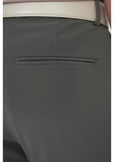 Efor Slim Fit Yan Cepli Esnek Düz Haki Pamuk Pantolon P 1197 Haki