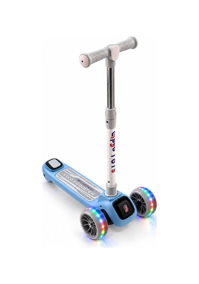 Sportpro Müzikli Rgb Neon Işıklı 3tekerli Katlanabilir Scooter 3+yaş Mavi