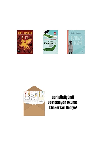 Uyumsuz Defne Kaman'ın Maceraları - Ateş + İki Yeşil Su Susamuru Midi Boy + Bir Yılbaşı Hikâyesi + Okuma Sticker'ları