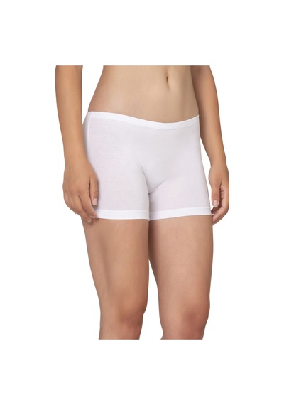 Özkan Underwear Özkan 27782 Kadın Premium Kumaş Modal Pamuklu Esnek Rahat Mini Boxer Şort Tayt Beyaz