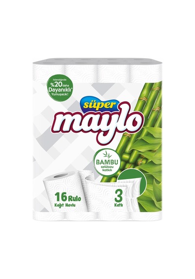 Süper Maylo Bambu Katkılı Kağıt Havlu 16'lı - 7 Adet Tarı