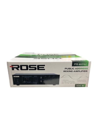 Rose Fr-601u 100 Watt 2 Trafolu Mono Anfi Mp3, Bluetooth, Sd Kart 2 Mikrofon Girişli Kumandalı