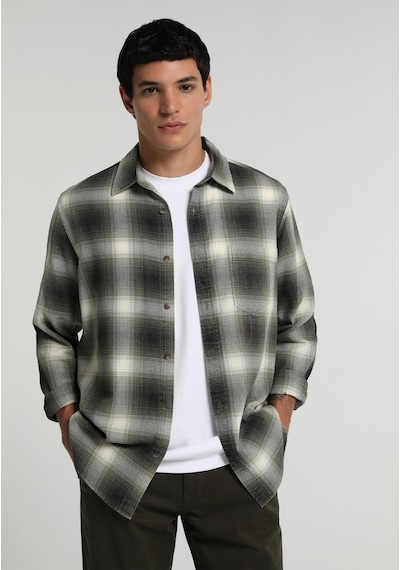 Colin's Colins Regular Fit Shirt Neck Ekoseli Erkek Yeşil Uzun Kol Gömlek Cl1082102 Q1.v1 Grn