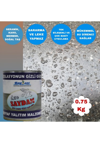 İzo Saydam Glass Seramik Karo Mermer Şeffaf Sıvı Cam İzolasyon Ka