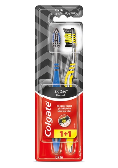 Colgate Optic White Kahve Çay Tütün Kullanan Diş Macun 125ml 4ad Zig Zag Charcoal 1+1 Orta Diş Fırça Tam Koruma