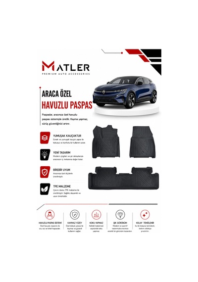 Renault Megane E-tech 2027 Model 4d Ekstra Havuzlu Paspas
