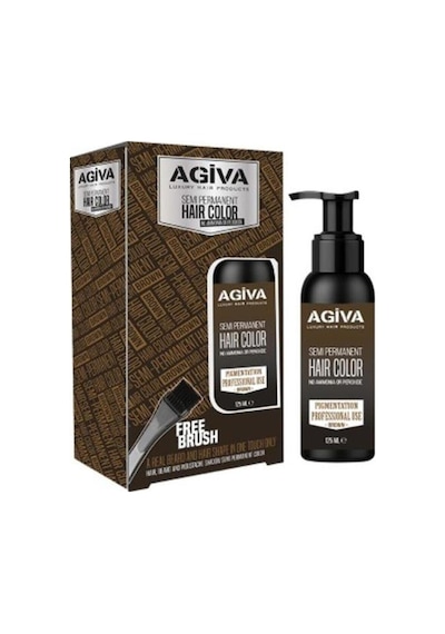 Agiva Yarı Kalıcı Saç Ve Sakal Boyası Kahve 125 Ml