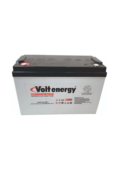 Volt Energy 12 V 110 Amper Jel Akü Deep Cyle Nanocarbon