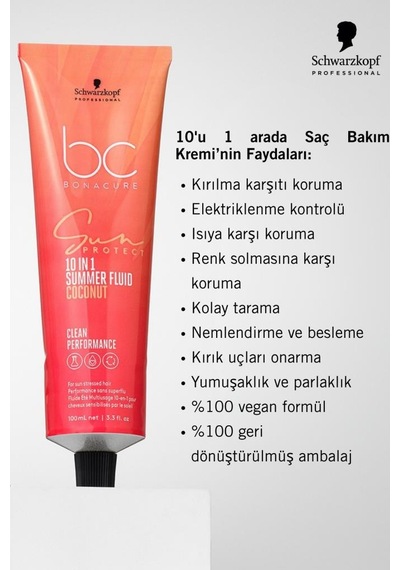 Bonacure Bc Sun 10 U 1 Arada Saç Bakım Kremi 100ml
