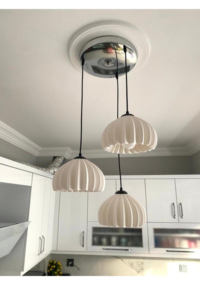 Solis Modern 3 Lü Sarkıt Avize Salon Ve Mutfak Aydınlatması Şık Bohem Tarz Nestvibe Gümüş