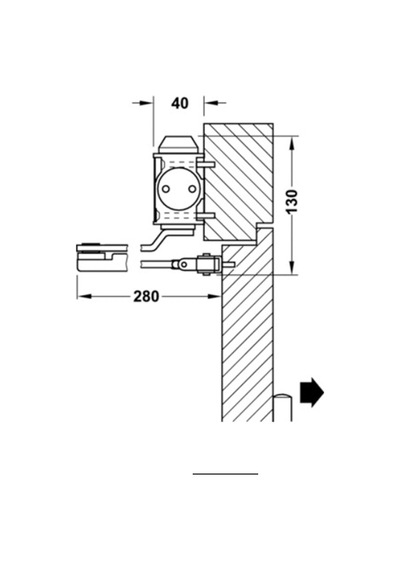 Hafele DCL 15 Dirsek Kollu Kapı Kapatıcı - Sabitlemeli
