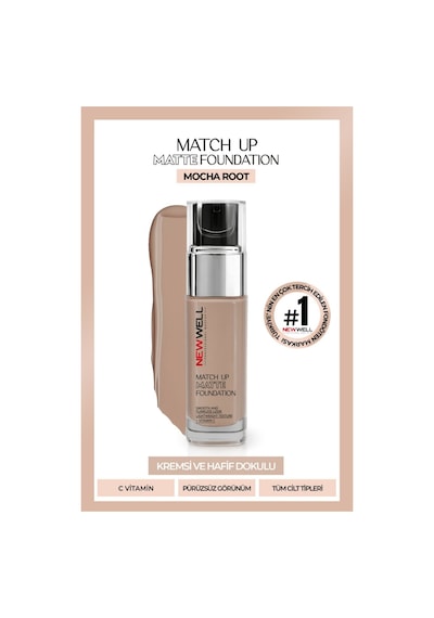 Newwell Match Up Matte Foundation Mocha Root 04 34 Gr 001 C