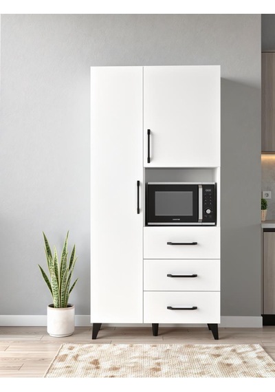 Kuzeylife Elite Beyaz Mutfak Dolabı Beyaz