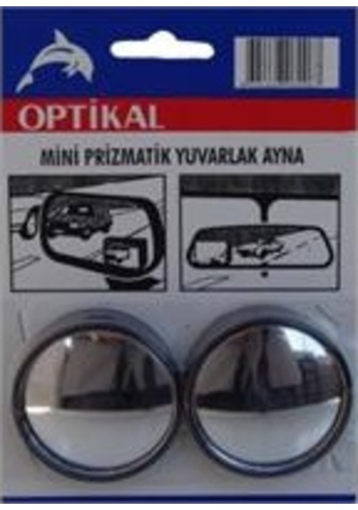 Mini Prizmatik Yuvarlak Ayna Kör Nokta Aynası 2 Li Takım