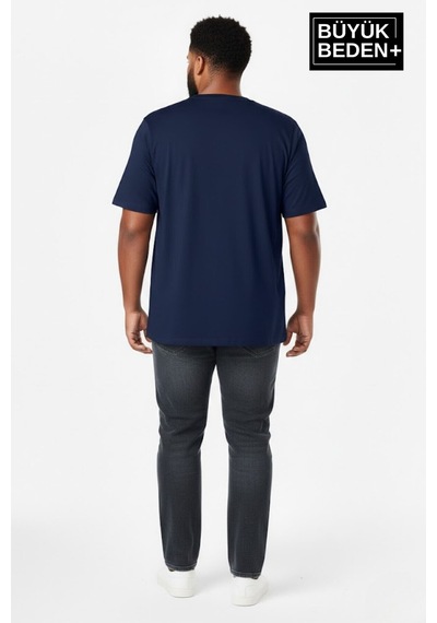 Superlife Büyük Beden Erkek Basic Tişört Pamuklu Düz T-shirt 3xl-6xl Spr26bts510 Lacivert Superlife Büyük Beden Erkek Basic Tişört Pamuklu Düz T-shirt 3xl-6xl Spr26bts510 Lacivert