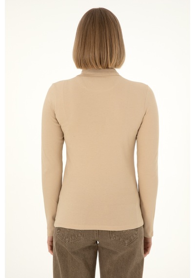 U.S. Polo Assn. Kadın Kum Basic Sweatshirt 50297906-VR085