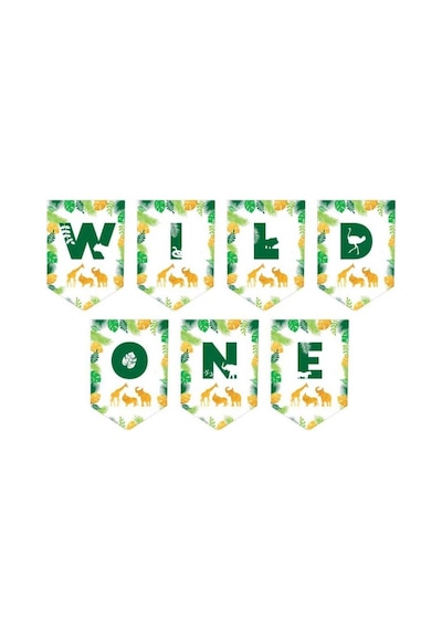 One 1 Yaş Safari Yeşil Banner Tüm Yaşlar