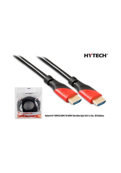Hytech Hy-Hdm15 Hdmi To Hdmi 15M Altın Uçlu 24K 1.4 Ver. 3D Kablo
