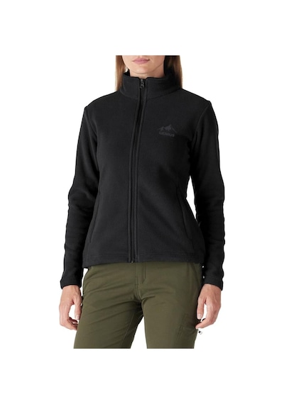 Genius Store Genıus Store Kadın Tam Fermuarlı Kalın Outdoor Polar Ceket Siyah