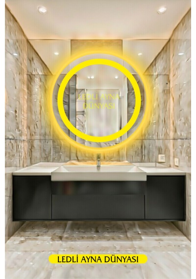 Ledliaynadünyası 60 Cm Günışığı Ledli Banyo Antre Makyaj Aynası Beyaz - Gümüş