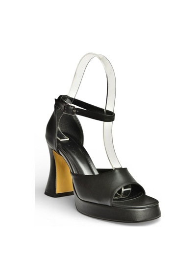 Fox Shoes Y404850209 Siyah Kalın Topuklu Kadın Ayakkabı Siyah