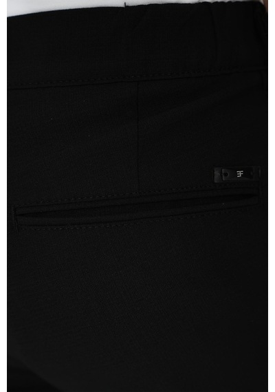 Efor Comfort Fit Beli Lastikli Dokulu Siyah Jogger Pantolon P 1192 Siyah