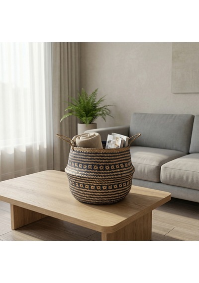 Koçtaş Hasır Sepet L 42x35 Cm Lacivert