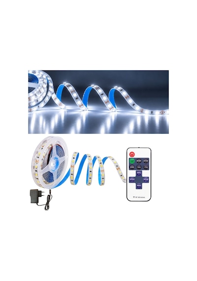 Şerit Led Kumandalı Dimmerli 5 Metre Mutfak Dolabı Tezgah Altı Aydınlatma Led Işık Sb-6557 Beyaz