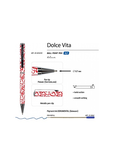 Bruno Visconti Dolce Vita Tükenmez Kalem Mavi 0.7 MM Kutulu Metal N11.8028