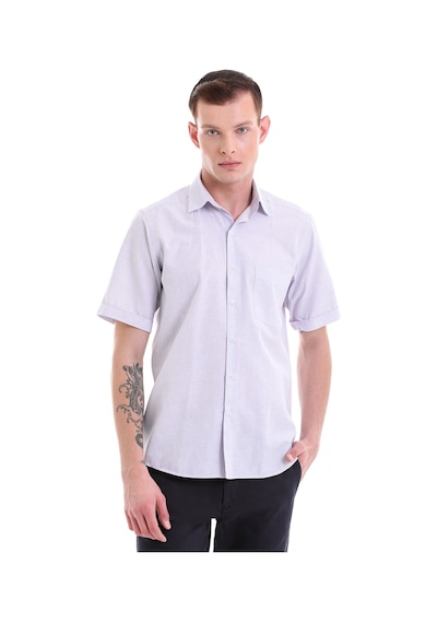 Hatemoğlu Lila Comfort Fit Kareli Pamuklu Slim Yaka Kısa Kollu Klasik Göml Lila Hatemoğlu Lila Comfort Fit Kareli Pamuklu Slim Yaka Kısa Kollu Klasik Göml Lila