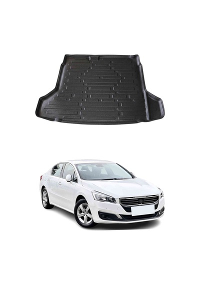 Peugeot 508 Access And Active Sedan 2010-2019 Arası Uyumlu Araca Özel Kauçuk Tpe Bagaj Havuzu Siyah