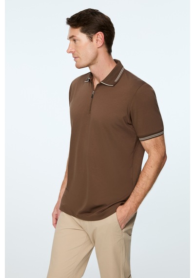 Morven Erkek Açık Kahve Trend Jakarlı Polo Yaka Dinamik Fit Tshirt 26ys018011411 Açık Kahve Açık Kahverengi Morven Erkek Açık Kahve Trend Jakarlı Polo Yaka Dinamik Fit Tshirt 26ys018011411 Açık Kahve Açık Kahverengi
