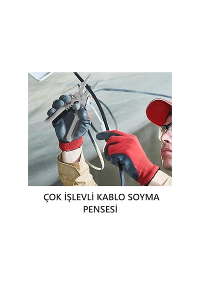 Profesyonel Çok Amaçlı Tel Sıyırıcı Pensesi, Elektrikçiler İçin Kablo Kesme Bükme Ve Sıkma Pensesi