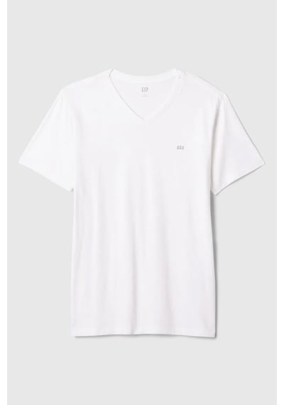 Gap V-frch Everyday Soft Erkek Tişört-13790 Beyaz