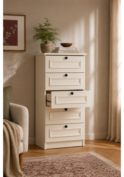 Home Vera 5 Çekmeceli Şifonyer 52x105x43 Cm Beyaz - 912271238 Beyaz Home Vera 5 Çekmeceli Şifonyer 52x105x43 Cm Beyaz - 912271238 Beyaz