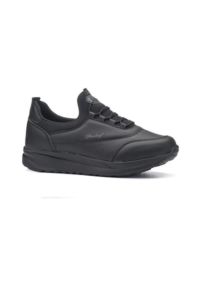 Parley 940-24 Deri Anatomik Lastikli Kadın Sneaker Siyah