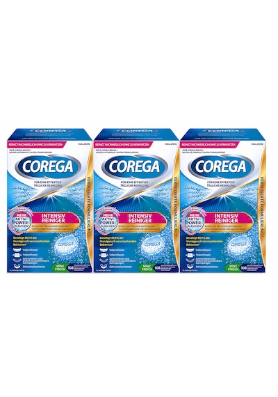 Corega Diş Protez Ağız Temizleme Tableti 108'li Nane Ferahlığı X3 Adet 324 Tablet