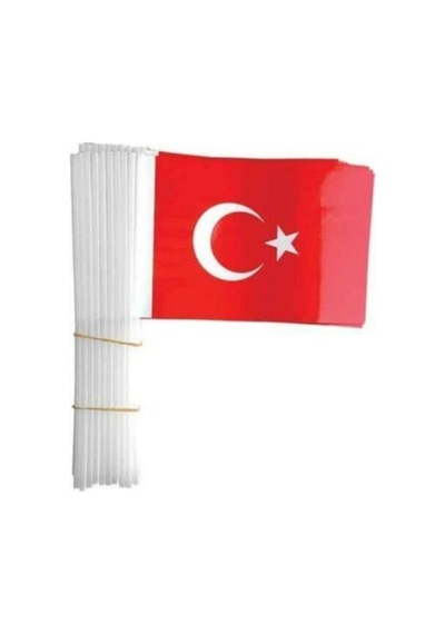 Vatan Kağıt Bayrak Türk Çıtalı, 100'lü Set, Kırmızı Diğer