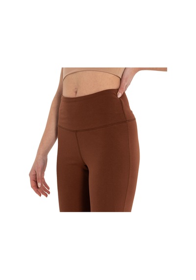 Inguz Roll Up Flare Toparlayıcı Yoga Pantolon Kahverengi