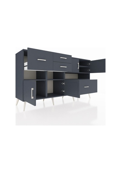 Hyperion Konsol 5 Raflı 4 Çekmeceli 4 Kapaklı 176x44x99 Antrasit- Antrasit-antrasit Hyperion Konsol 5 Raflı 4 Çekmeceli 4 Kapaklı 176x44x99 Antrasit- Antrasit-antrasit