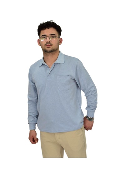 Dynamo Erkek Büyük Beden Mevsimlik Polo Yaka Sweatshirt 1-6830 Bgl-st04415 Mavi