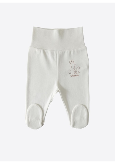 Kitikate Organik New Basic Patikli Pantolon Ekru Ekru