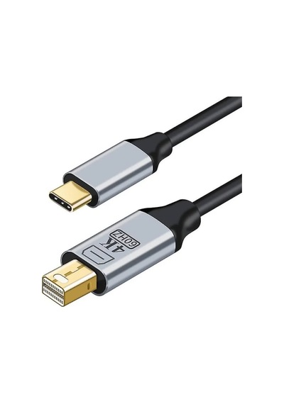 Zr126 Siyah Type-c Mini Dp Çevirici Kablo 1,8 M Pop